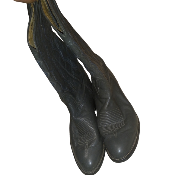 Tony Lama Vtg Wingtip leather Cowboy Boots Mens 8.5EE - Picture 16 of 16